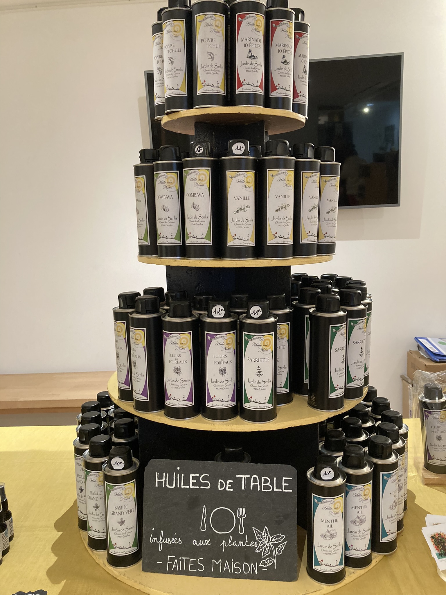 Présentoir Huiles